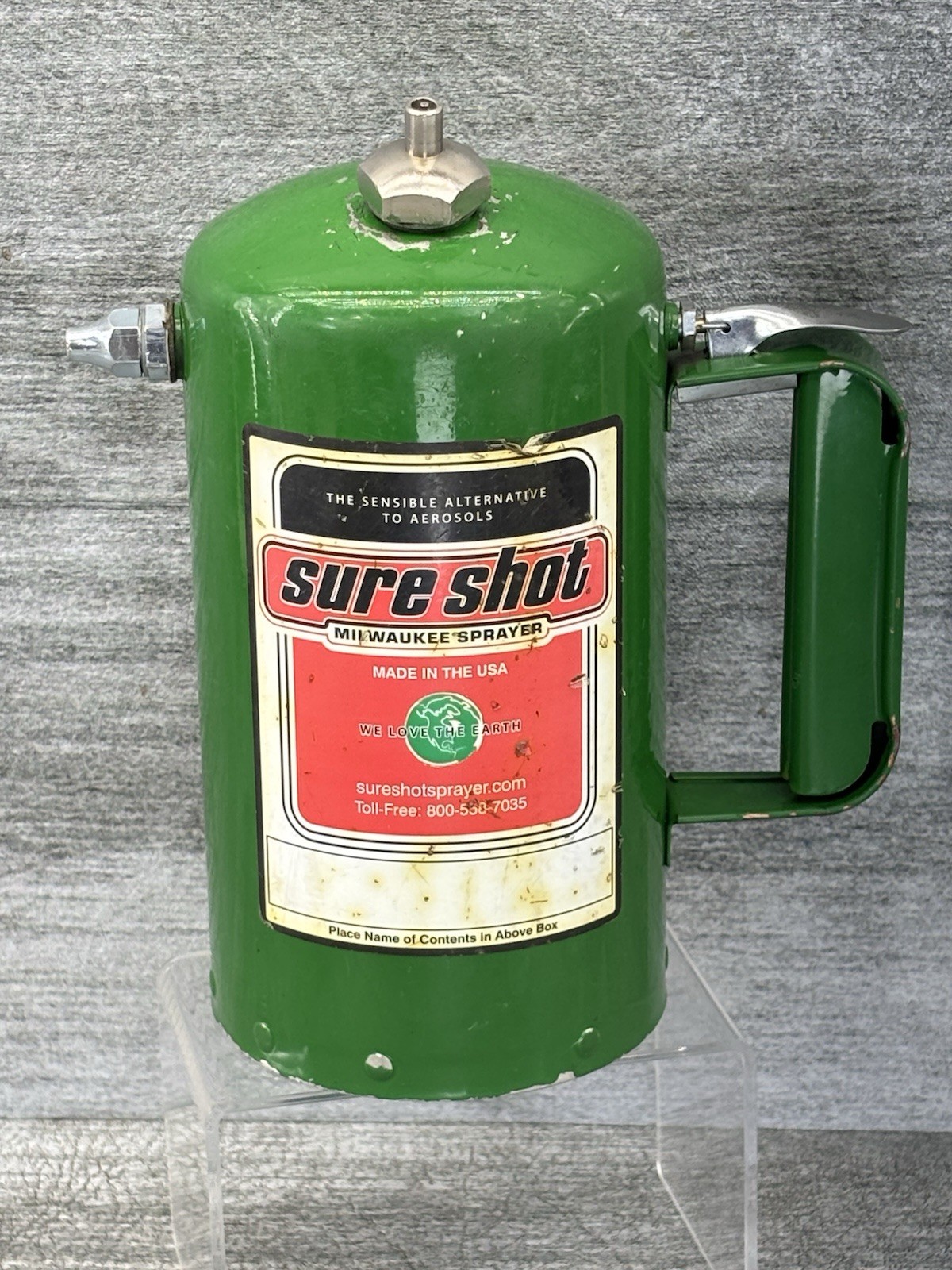 Sure Shot Milwaukee Sprayer USA Made Green Mechanic Shop Garden Garage Cleaner
