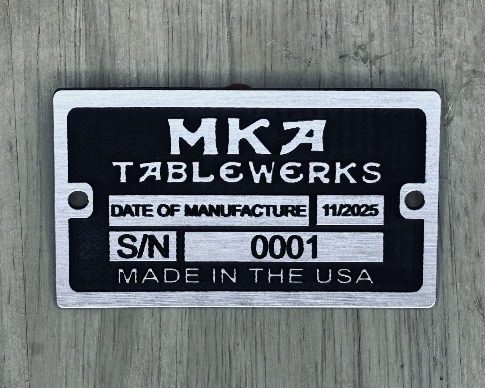 Data Name Plate (customizable)