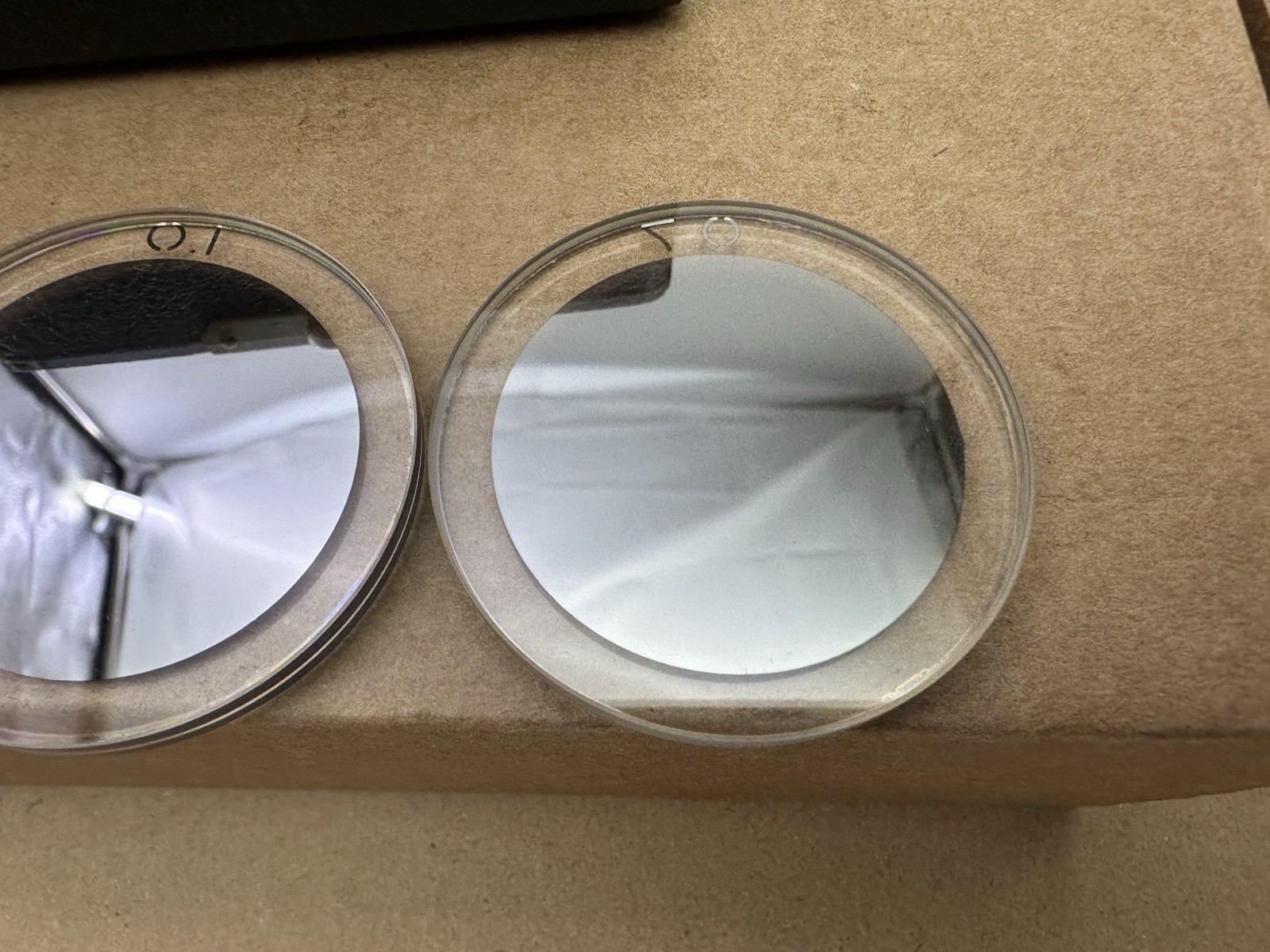 LOT Set of 6 Vintage Bausch Lomb Optical Density Filters Optic # 1.0 , .7 , Etc