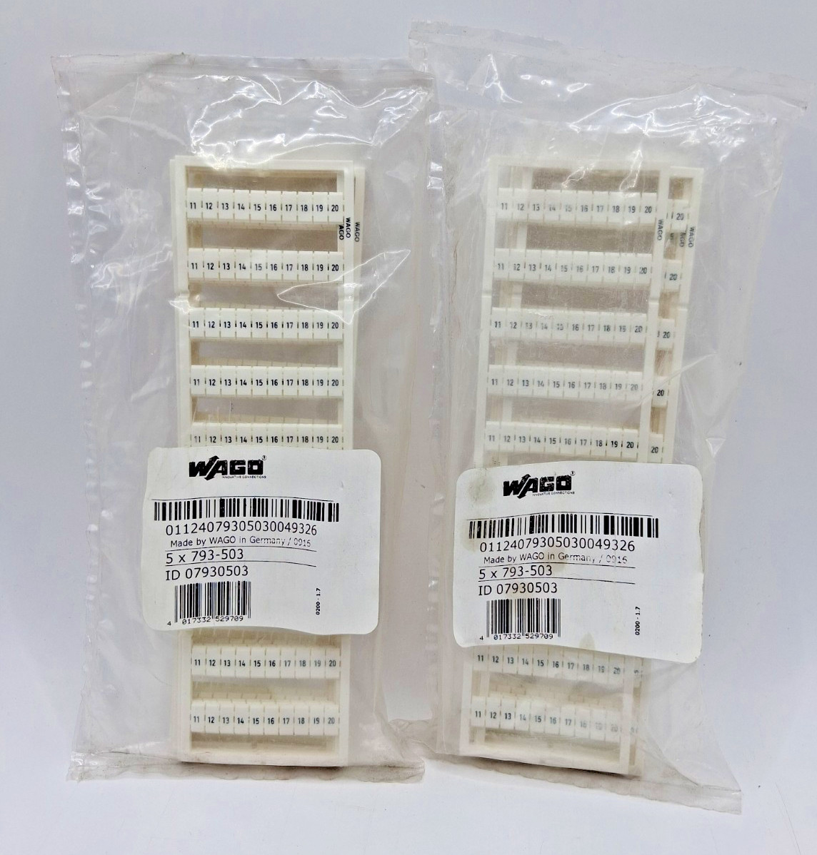 Wago 793-503 Terminal Block Marker – Lot of 10