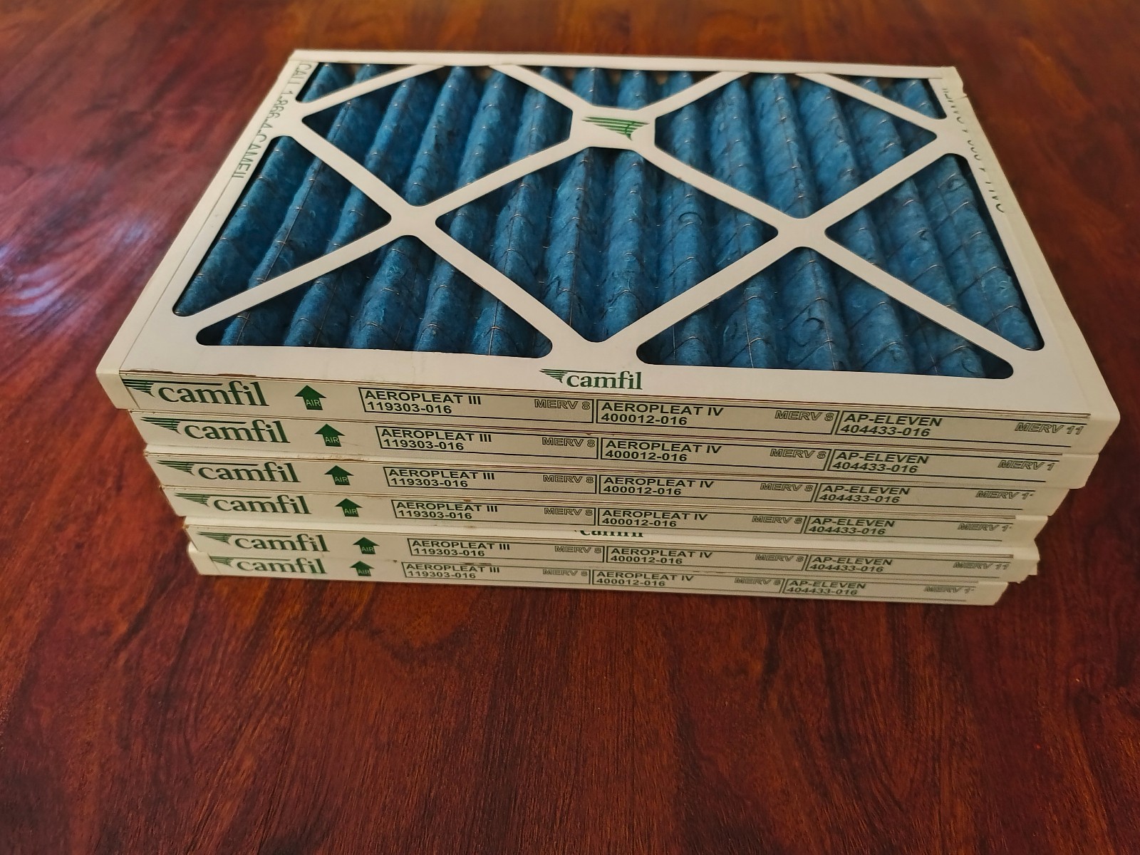 16x12x1 Camfil Aeropleat III Air Filter MERV-8 Pack of 6