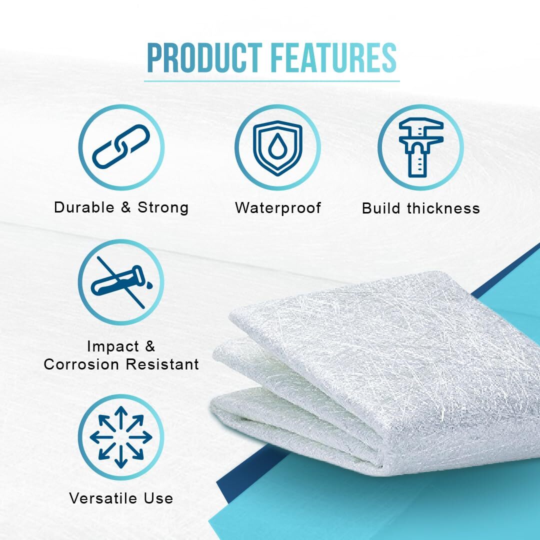300gsm Fiberglass Chopped Strand Mat Roll 1.5 oz x 38″ Inch 30 FEET LONG 10 YARD