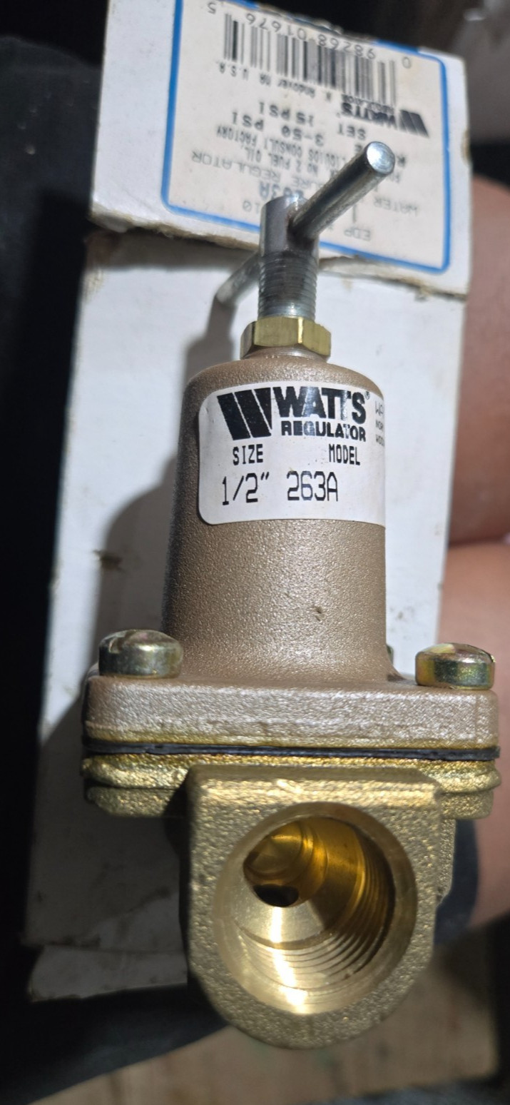 Watts 1/2″ LF263A 3-50 Compat Water Pressure Regulator NIB
