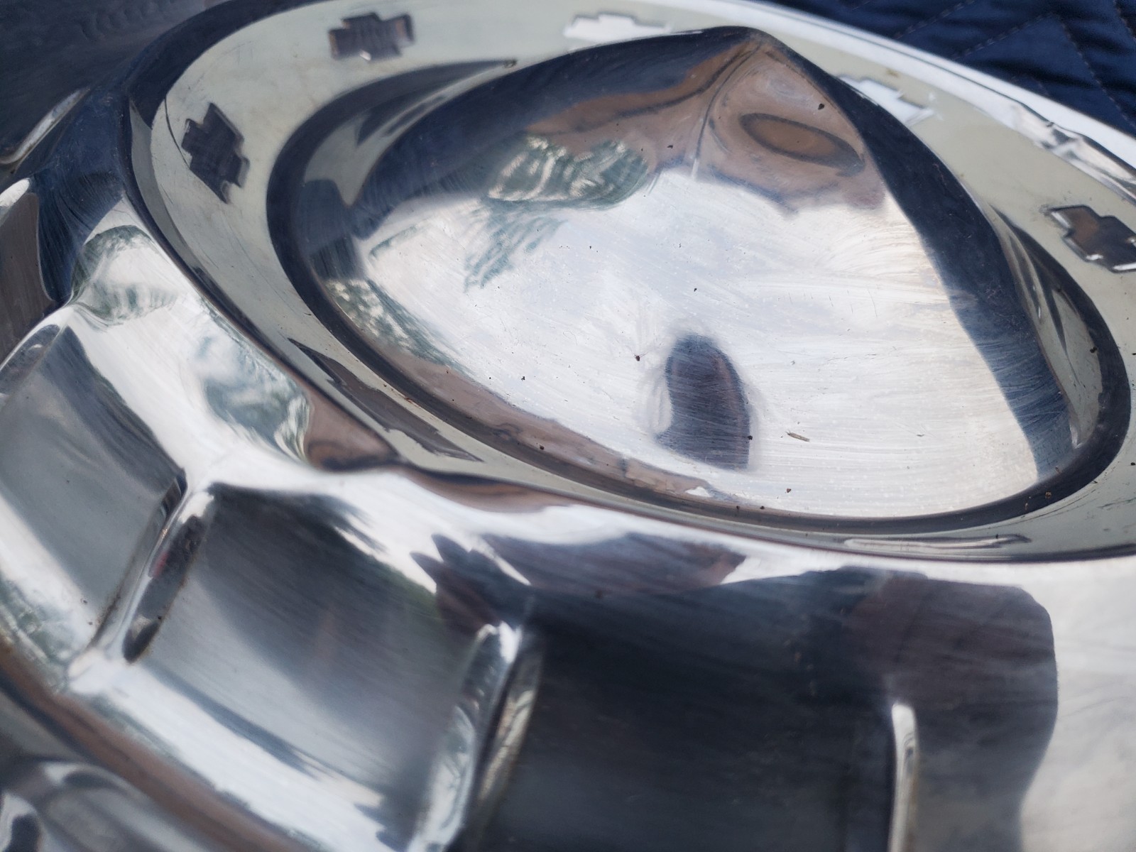 1955 Chevrolet Bel Air Chevy Factory Hub Caps 15″ Chrome Car Full Cover Hubcaps